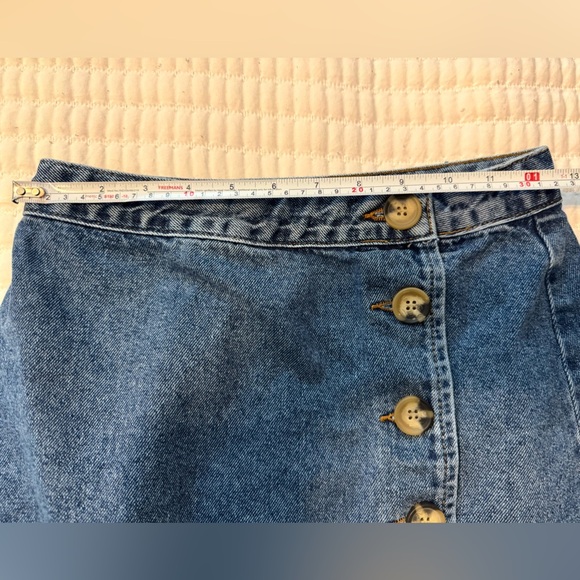 ASOS Button Front Denim Skirt Size 2 - Picture 4 of 7